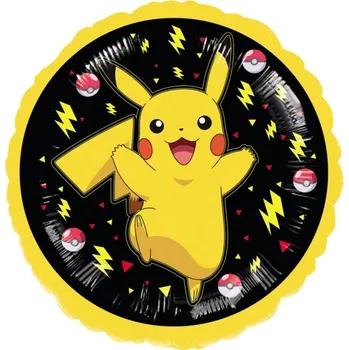 Party dekorace Foliový balonek kulatý Pokemon Pikachu 2024, 43 cm