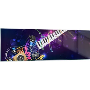 Obraz Velký skleněný obraz do obýváku 160x50 abstrakce moderní fotoobraz