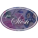 HOME ELEMENTS Samolepka 7*4,3 cm, Pro štěstí - fialová