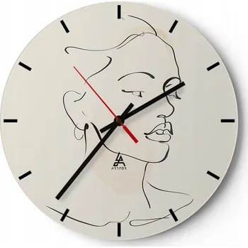 Hodiny Nástěnné hodiny do kuchyně 30x30 Abstrakce Skleněné hodiny do obýváku Tiché