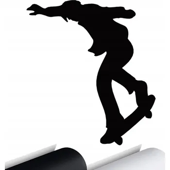 Samolepicí dekorace na vozidlo SAMOLEPKA na auto SILUETA SKATEBOARD SKATE 15x13 cm