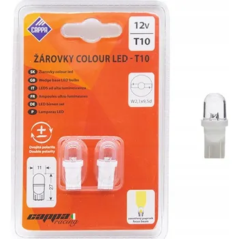 Autožárovka LED žárovky Cappa Racing T10 W2 12V, 0,29 W, 2 ks