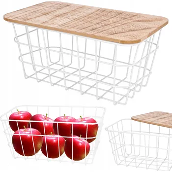 Obraz Koš na ovoce kovový bílý