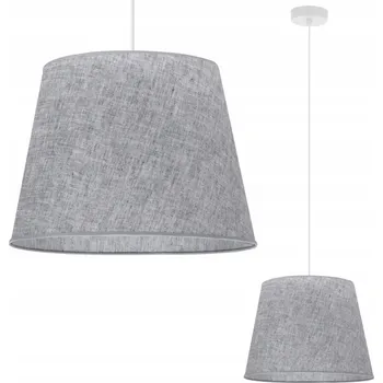 ZÁVĚSNÉ STROPNÍ SVÍTIDLO JEDNODUCHÉ ŠEDÉ LNOVÉ STÍNIDLO KUŽEL DO KUCHYNĚ E27