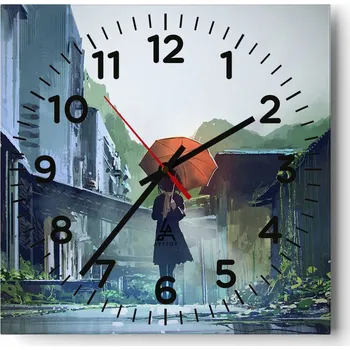 Hodiny Nástěnné hodiny do obýváku 40x40 Abstrakce Tiché hodiny Skleněné hodiny Bez hlučnosti