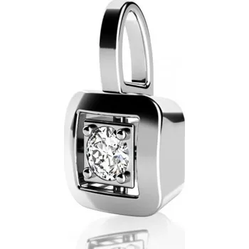 Přívěsek Couple, Delia – přívěsek v bílém zlatě se zirkonem, 585-68-2-0595.1B00.0.00.001.26