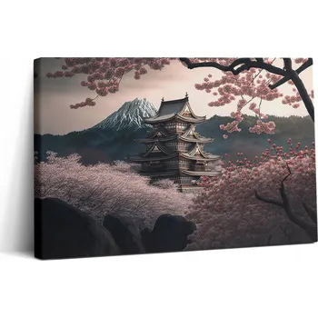 Obraz Fotoobraz na plátně Efektní do obývacího pokoje Asijská věž Květiny