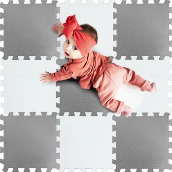 Hrací deka Vzdělávací podložka Happy Kiddo puzzle pěnová, vícebarevná, 113x113 cm