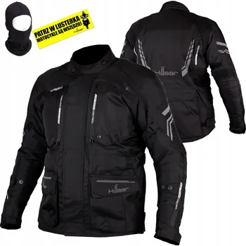 Moto bunda HUSAR ADVENTURE moto bunda textilní černá 3vrstvá