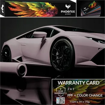 Polep vozidla Fólie PPF Phoenix Protect Změna Barvy Auta Matná Mražená Malina 152cmx100cm