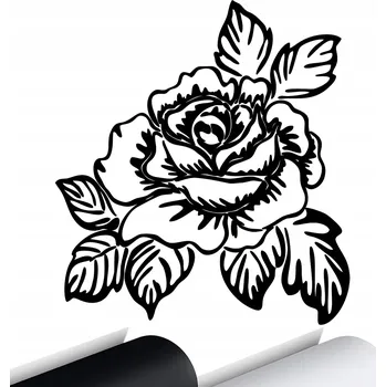 Samolepicí dekorace na vozidlo Samolepka auto růže růžička Růžový KVĚT Květina 15x16,5