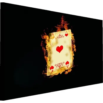 Obraz Nástěnný obraz Hořící Eso Kár Ozdoba Retro 40x30 cm