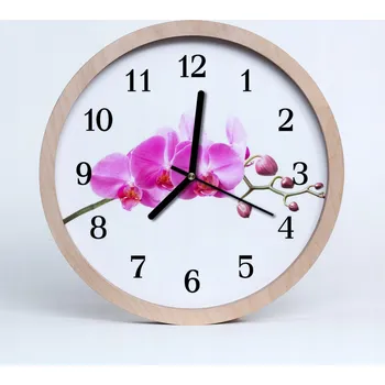 Hodiny Moderní nástěnné hodiny loft Orchidej Květiny 25 cm