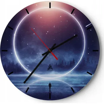 Hodiny Nástěnné hodiny do kuchyně 30x30 Fantasy Skleněné hodiny do obýváku Loft Tiché