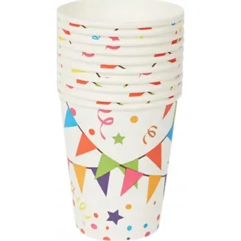Party nádobí PÁRTY PAPÍROVÉ KELÍMKY SE VZOREM SADA x 10