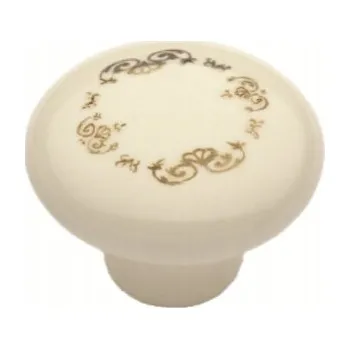 Nábytkové kování Nábytková úchytka GAMET GP21 mléčná porcelán, vzor 3