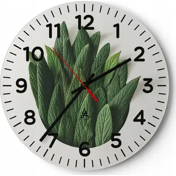 Hodiny Kuchyňské nástěnné hodiny 30x30 Šalvěj Moderní skleněné hodiny do obýváku Tiché