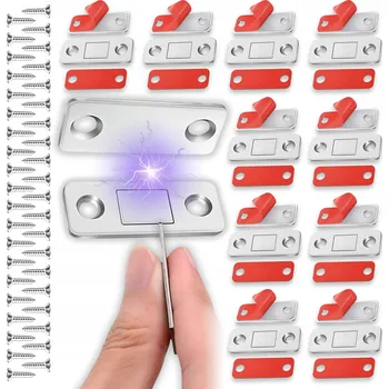 10x ZAMEK MEBLOWY MAGNETYCZNY NA NÁBYTEK, MAGNET NA ZÁPADKU DVEŘÍ SKŘÍŇKY PRO POLICI POLIC