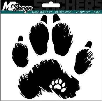 Samolepicí dekorace na vozidlo NÁLEPKA Grafika na auto PSÍ TLAPKA PES Dog 15x14