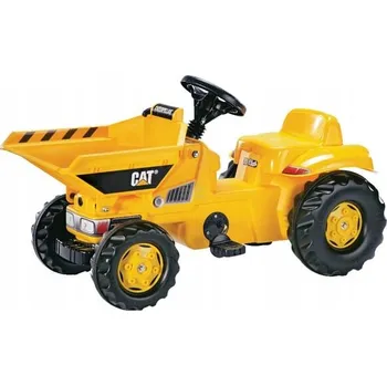 autíčko SKLÁPĚČKA CAT S PEDÁLOVÝM POHONEM A PŘÍVĚSEM ROLLY TOYS