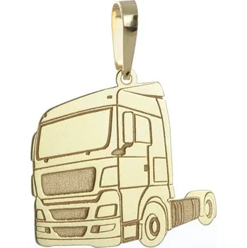 Přívěsek Zlatý přívěšek kamion PA1121FZ + Dárek zdarma