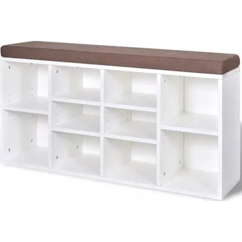 Botník VidaXL Botník se sedákem 103 x 48 x 30 cm bílý