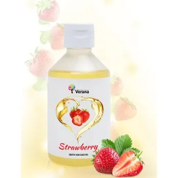 Erotický masážní přípravek VERANA Erotický masážní olej Jahoda 250 ml