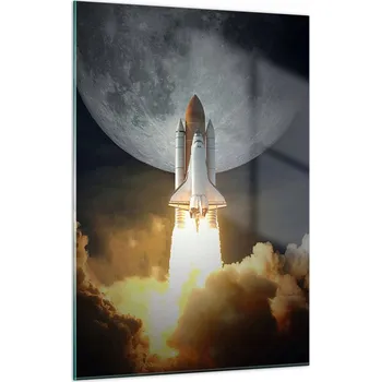 Obraz Obraz na skle do obýváku ložnice 50x70 měsíc foto obrazy na zeď sklo