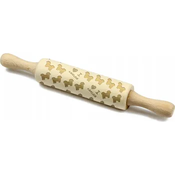 Váleček na těsto Bolonka, Ruská barevná bolonka - malý váleček se psem, váleček na těsto v jednom