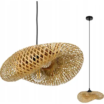 Stropní lampa BOHO ZÁVĚSNÁ 40 cm pletená přírodní BAMBUSOVÁ patice E27 BRUGIA S