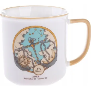 Hrnek na kávu znamení zvěrokruhu váhy porcelán