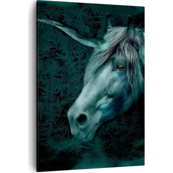 Obraz Obraz na plátně do obýváku ložnice 50x70 jednorožec obrazy na zeď