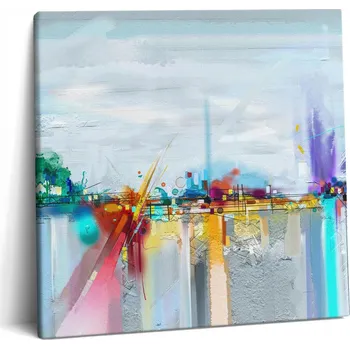 Obraz Umělecké plátno do předsíně - Abstraktní olejomalba krajiny