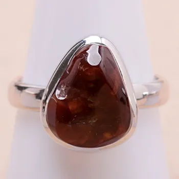 Prsten Achát mexický ohnivý prsten stříbro Ag 925 R635 62 mm (US 10), 5,8 g