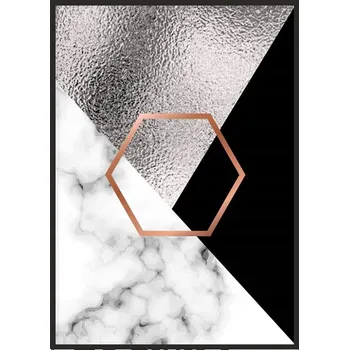 Obraz OBRAZ PLAKÁT V RÁMU 33x43 cm Geometrie P1512