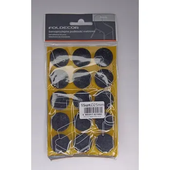 Podložka pod nábytek FOLDECOR Filcové podložky BASIC černé 22mm 20ks