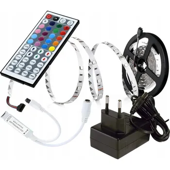 LED páska LED pásek SADA 150 RGB 2,5m + ovladač 44 + zdroj