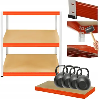 Dílenský regál Garážový regál Helios 106x75x50 cm, 3 police, nosnost 400 kg