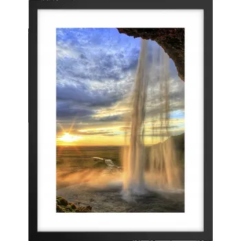 Obraz Obraz plakát v černém rámu do obýváku 30x40 krajina plakáty na zeď