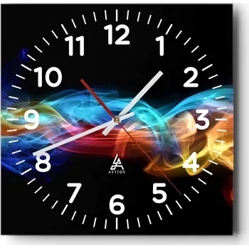 Hodiny Nástěnné hodiny do obýváku 40x40 Abstrakce Tiché hodiny Skleněné hodiny Bez hlučnosti