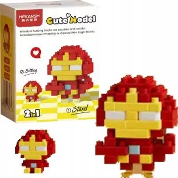 ostatní stavebnice STAVEBNICE IRON MAN POSTAVA FIGURKA Z KOMIKSU PUZZLE 3D PANÁČEK SUPER HRDINA 63