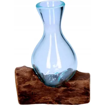 Váza Ručně vyráběná skleněná váza na květiny, přírodní