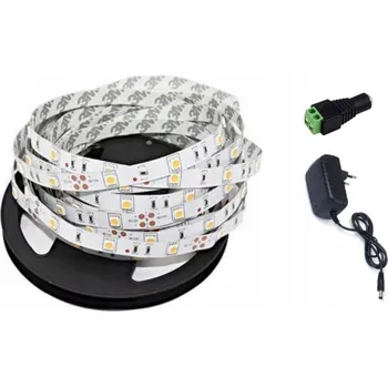 LED osvětlení LED PÁSEK SADA BÍLÁ STUDENÁ 4,8W + NAPÁJECÍ ZDROJ + DC KONEKTOR