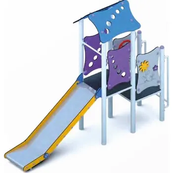 Doplněk pro dětské hřiště Playground System Herní sestava s nerezovou skluzavkou City Basic - 001