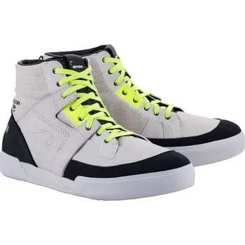 Moto obuv Kotníkové moto boty AKIO kolekce DIESEL JEANS, ALPINESTARS (šedá/žlutá fluo/černá)