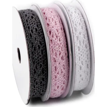 Bavlněná krajka mix šíře 13 mm Varianta: mix č. 8, Balení: 3 ks