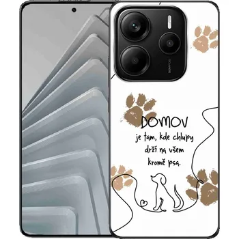 Pouzdro na mobilní telefon Gelový kryt mmCase na Xiaomi Redmi Note 14 5G - psí motiv bílé pozadí