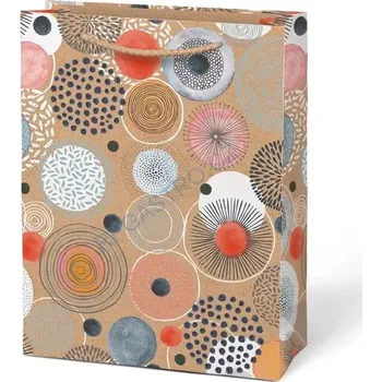 Dárková taška Papírová taška dárková vel.M KRAFT motiv 3, 190x250x90 mm (5251454.3)