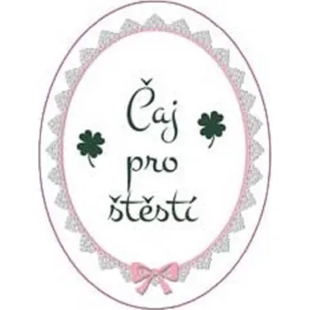 HOME ELEMENTS Samolepka 3,9*5,2 cm, Čaj pro štěstí