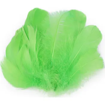 Pštrosí peří délka 6-11 cm Varianta: 5 zelená sv., Balení: 1 sáček